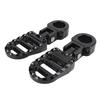 1 Pair Motorcycle Foot Peg Aluminum Alloy Enhanced Comfort Adjustable Angle Foot Peg Footrest for Motorbike with 1in