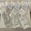 Damen-Ballett-Socken in Wadenhöhe - Atmungsaktiv, Hohl, Dünne Sommersocken mit Schleife & Spitze