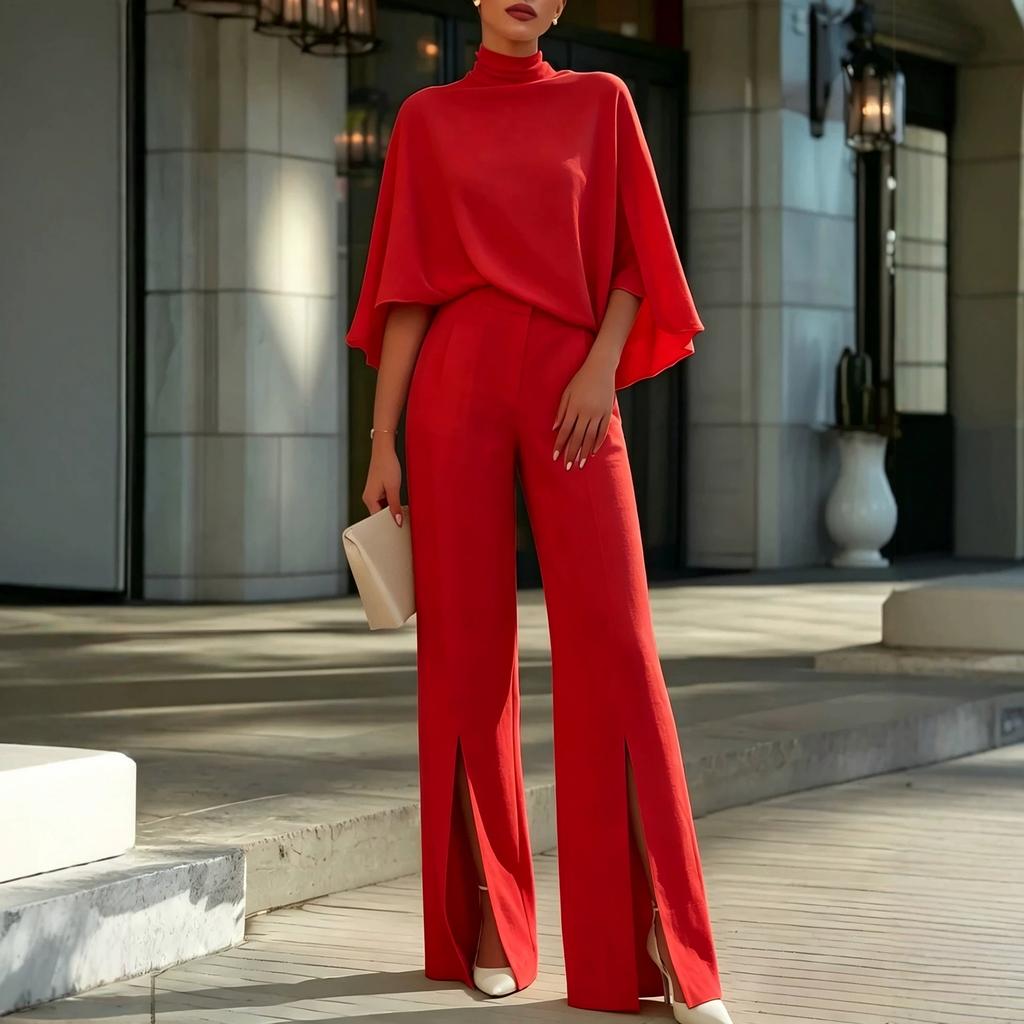 Conjunto de Dos Piezas de Algodón Lino de Color para Mujer: Top sin Mangas y Pantalones