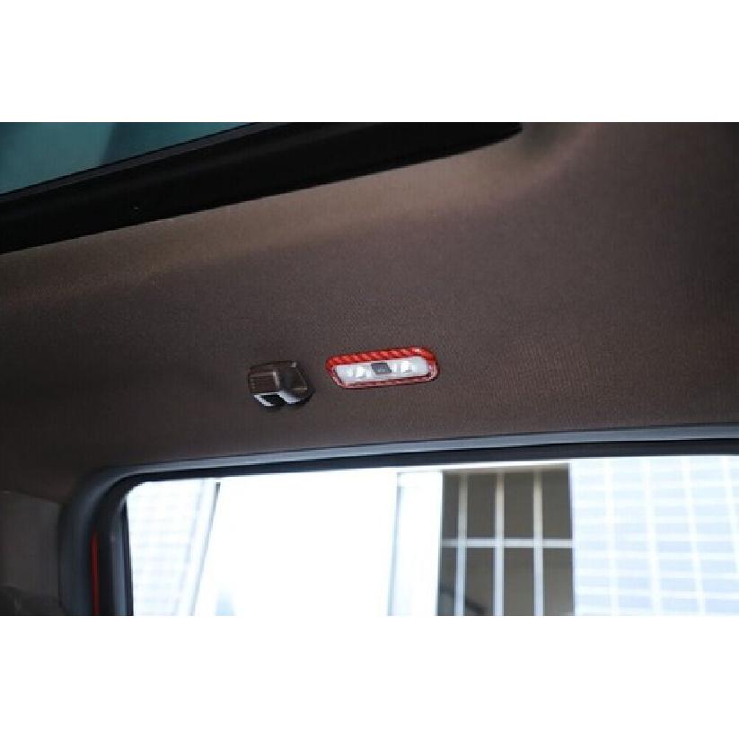 Rear Reading Lamp Switch Cover Trim 2* For Ford F-150 2015- Red Carbon Fiber