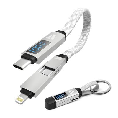 SUPERV cc16 Μπρελόκ Φόρτισης 14cm PD100W Γρήγορη Μεταφορά Δεδομένων Αναδιπλούμενο σε Καλώδιο 3-σε-1, Φόρτιση, Μεταφορά, Μαγνητικό, Τύπου USB-C/Lightning