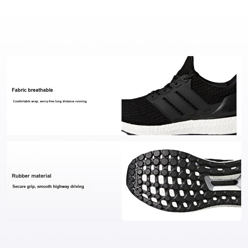 Черные кроссовки унисекс adidas UltraBoost 4.0 Core белые BB6166 42⅔