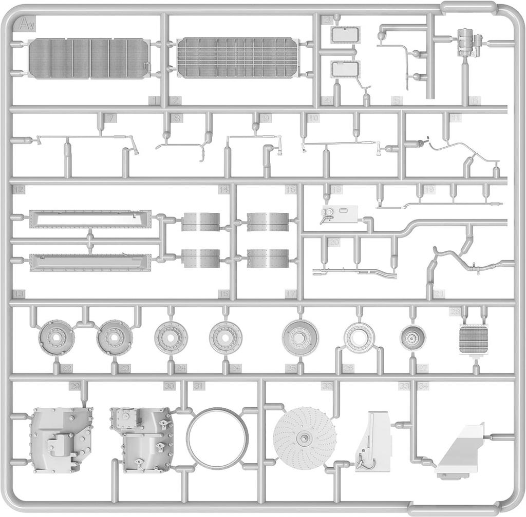 Miniart Transmission Set Plastic Model MA37073 1/35 T-55/T-55A