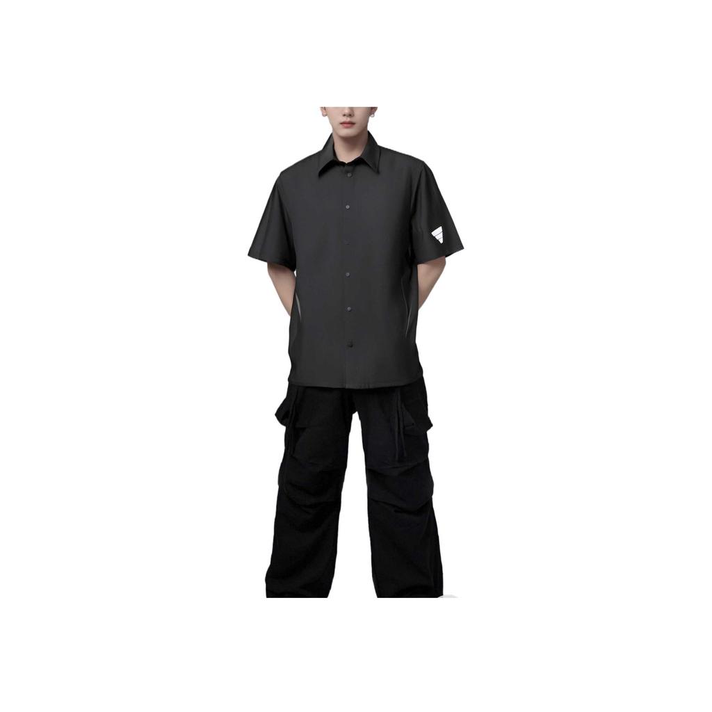 adidas FOS Series Exquisite Versatile Comfortable Simple Short Sleeve Shirt Men Shirts Black KB5948