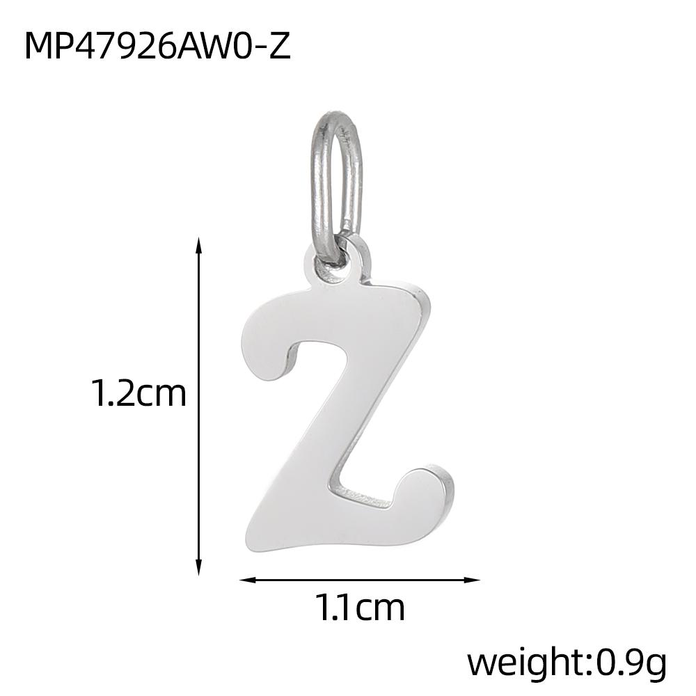 

CARLIDANA New Real Small Tiny Pendant Silver Color Alphabet Letter Charm for Initial Necklace Bracelet Permanent Jewelry Making