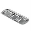 304 Stainless Steel 3-compartment Dip Tray Seasoning Sauce Seasoning Tray BBQ Restaurant Cutlery