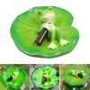 Garden Floating Frog Figurine Pond Frog Decoration Resin Drunken Frog Lying On Lily Pad Statue for Aquarium