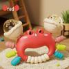 Crab Soft Rubber Rattle & Teether Hand Grip Ball - Baby Toy for 3-6 Months
