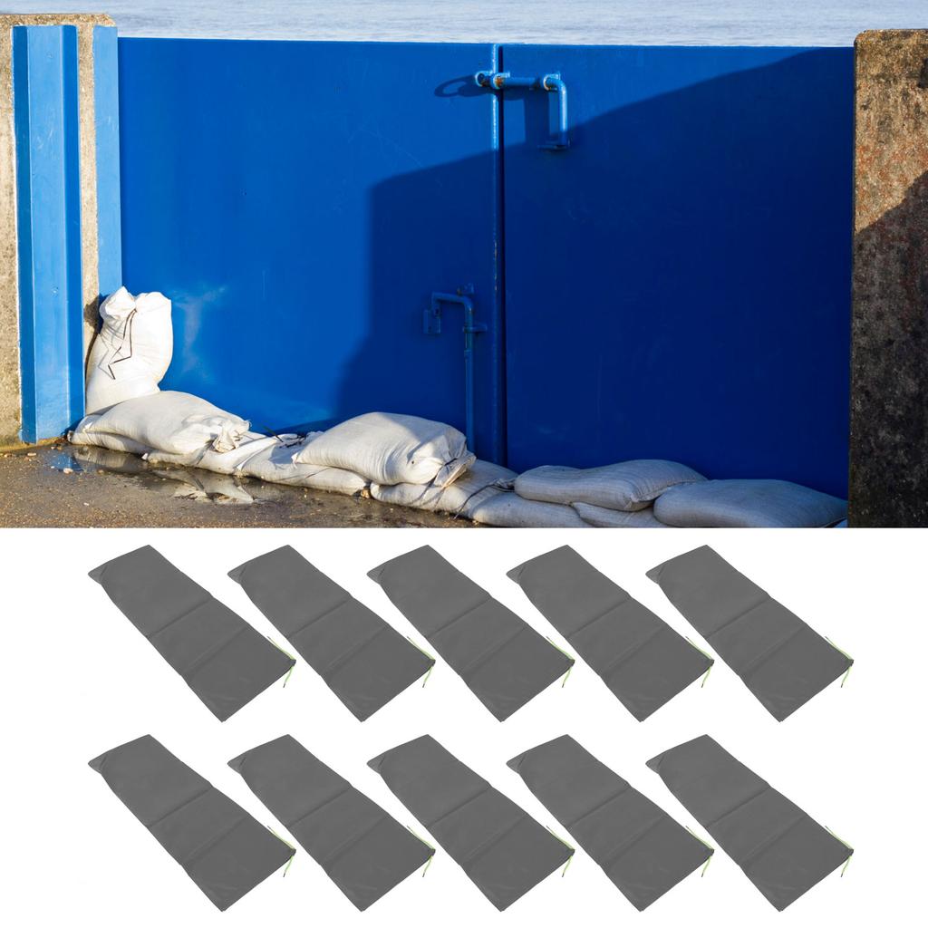 10pcs Flood Sandbags Professional Empty Rain Proof Drawstring Flood Control Sandbags for House Door Garage Basement