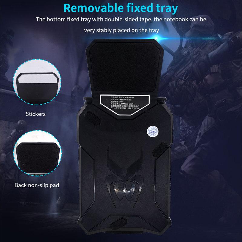 TISHRIC Portable Laptop Cooler External Extracting Laptop Cooling Fan Air Cooler Notebook For 15 15.6 17 Inch Laptop Accessories
