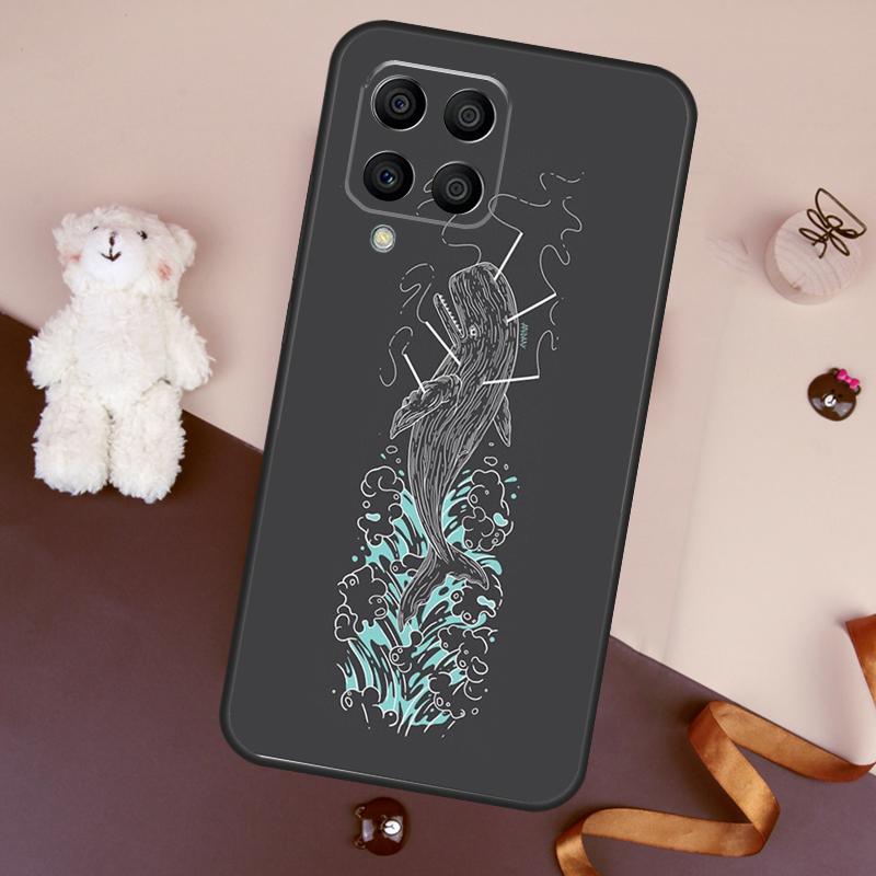 Whale Fish Wave Sea Case For Samsung Galaxy M06 M53 M13 M31 M11 M35 M55 M15 M56 M36 M16 M12 M32 M52 M14 M34 M54