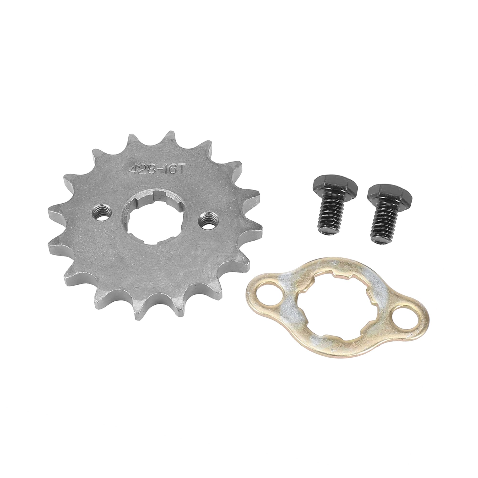

BULLSPANN Fitting Screw Metal Titanium Tone Motorcycle Sprocket Front Engine Sprocket 428 Chain 16T 20mm Replacement Parts Accessories Replacement срібний