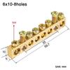 Copper Bar Terminal Copper Wire Connector Multi-specification With Hole Screw Brass Connection Row Terminal Block Electrical
