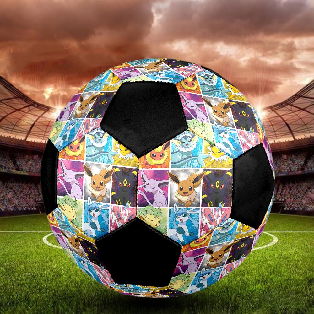 Pokemon Indoor Soccer Ball Colorful Machine Stitched PVC Size 5 Team Training Competition Ready Durable High-Bounce Cool Sports Gift