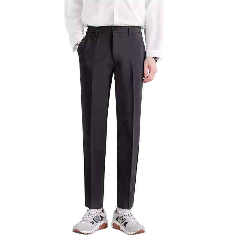 Pants Men's Spring and Summer Thin New Trend Versatile Ice Silk Nine-point Pants Small Foot Casual Pants