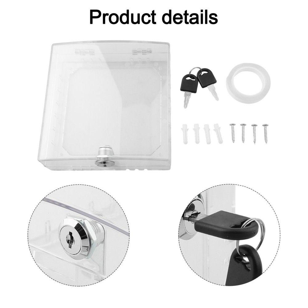 Acrylic Lockable Thermostat Cover With Keys Thermostat Guard Thermostat Cover  Electrical Equipment