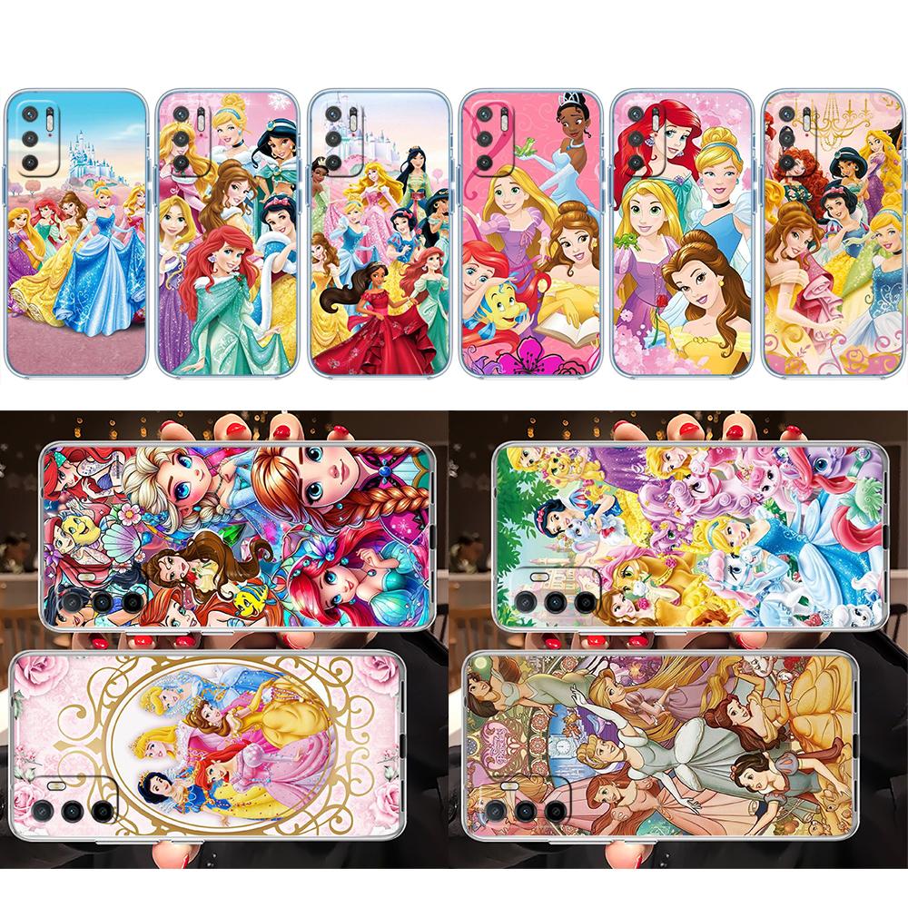 CJ42 Disney Princess Soft Shell Transparent Phone Case for Samsung Galaxy A04 A04S A14 A23 A34 A54 M23 M33 M52 M53