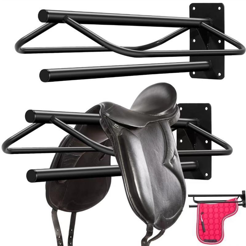 Wall-Mounted Cross-Country Saddle Rack for Oneness of Horse and Rider Harness