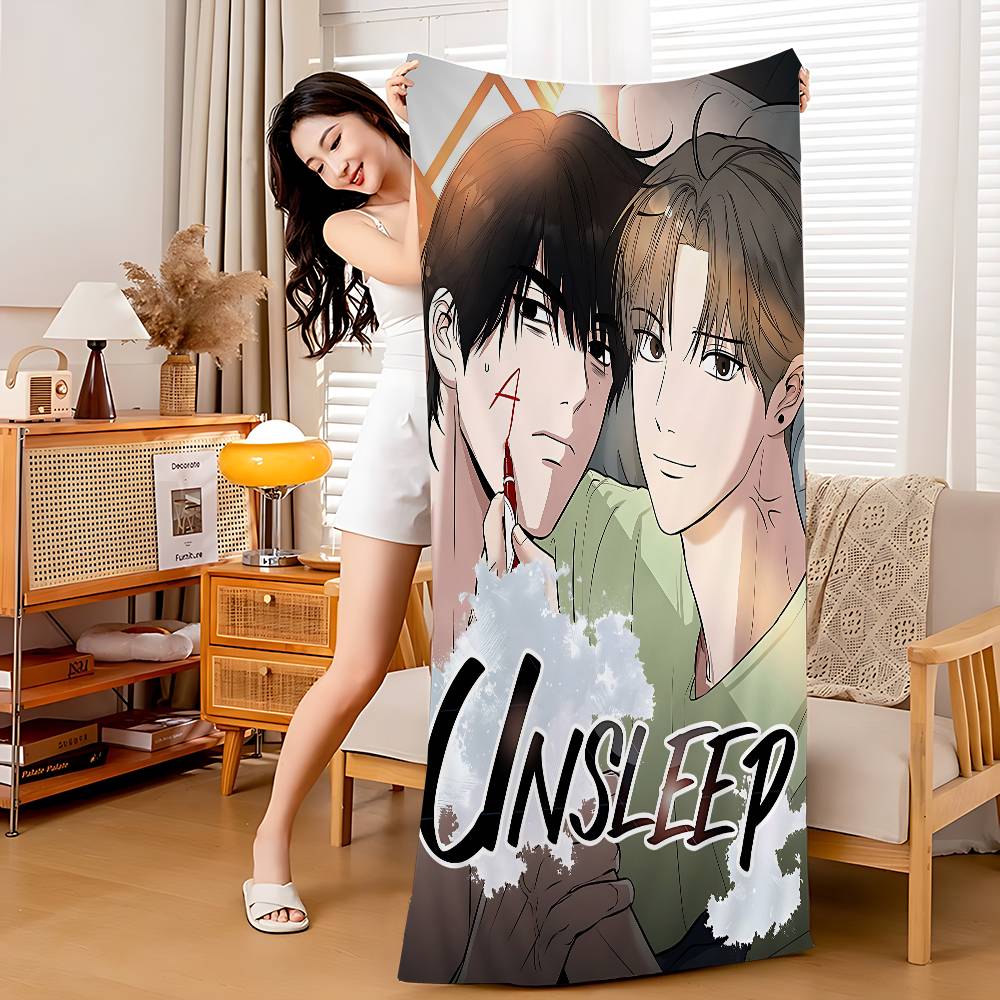 unsleep bl Anime Microfiber Beach Towel Absorbent Quick dry Soft Yoga Swimming Resort Mountain Climbing Towel