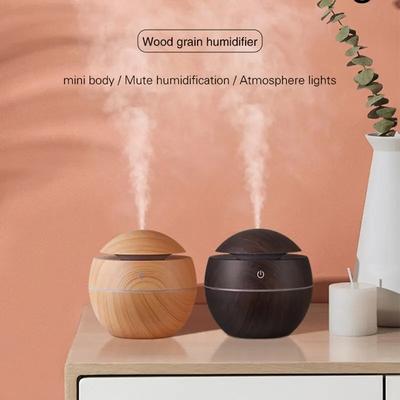Ana Sayfa Ahşap Desenli Hava Nemlendirici Arıtıcı Aroma Difüzörü USB Ultrasonik Soğuk Sis Spreyi Esansiyel Yağ Kokusu