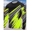 Spring and Autumn Round Neck 3D Colorful Pattern Printed Top Fashionable Casual Outdoor Cycling Long Sleeved Men's T-shirts