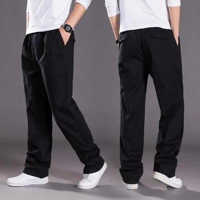 Summer Plus Size Men's Wide-leg Pants Multi-pocket Overalls Straight Casual Pants Outdoor Loose Version Sports Pants