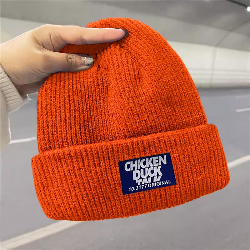 Hat Couple Winter Wool Female Trendy Brand Cold Boys Melon Fur Hat White Knitted Men's Hat Autumn and Winter