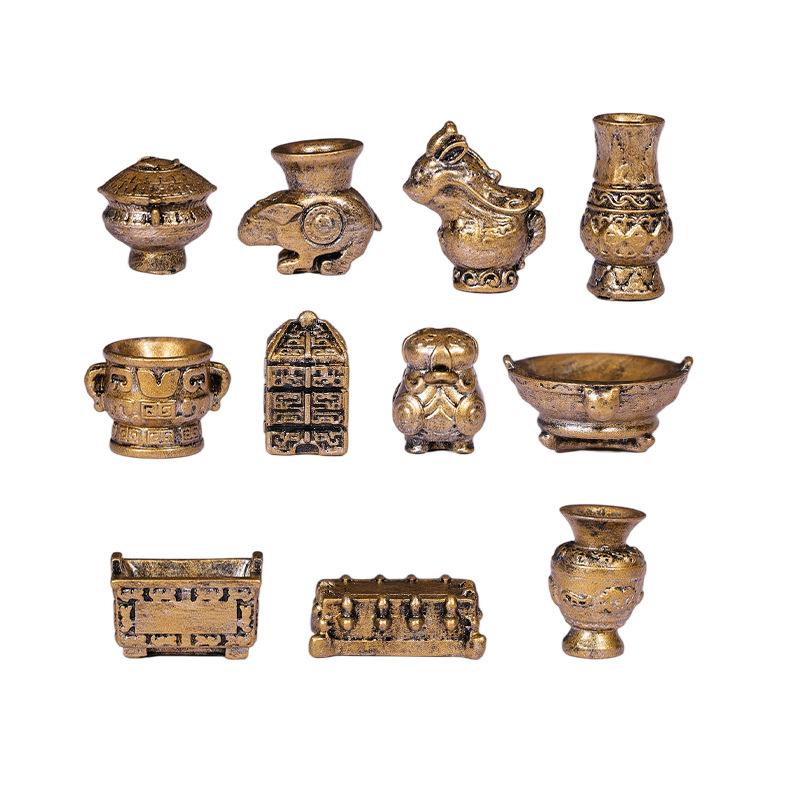 Micro-landscape Simulation Bronze Ware, Garden Landscaping, Home Desktop, Resin Craft Decorative Items, Small Ornaments and Accessories