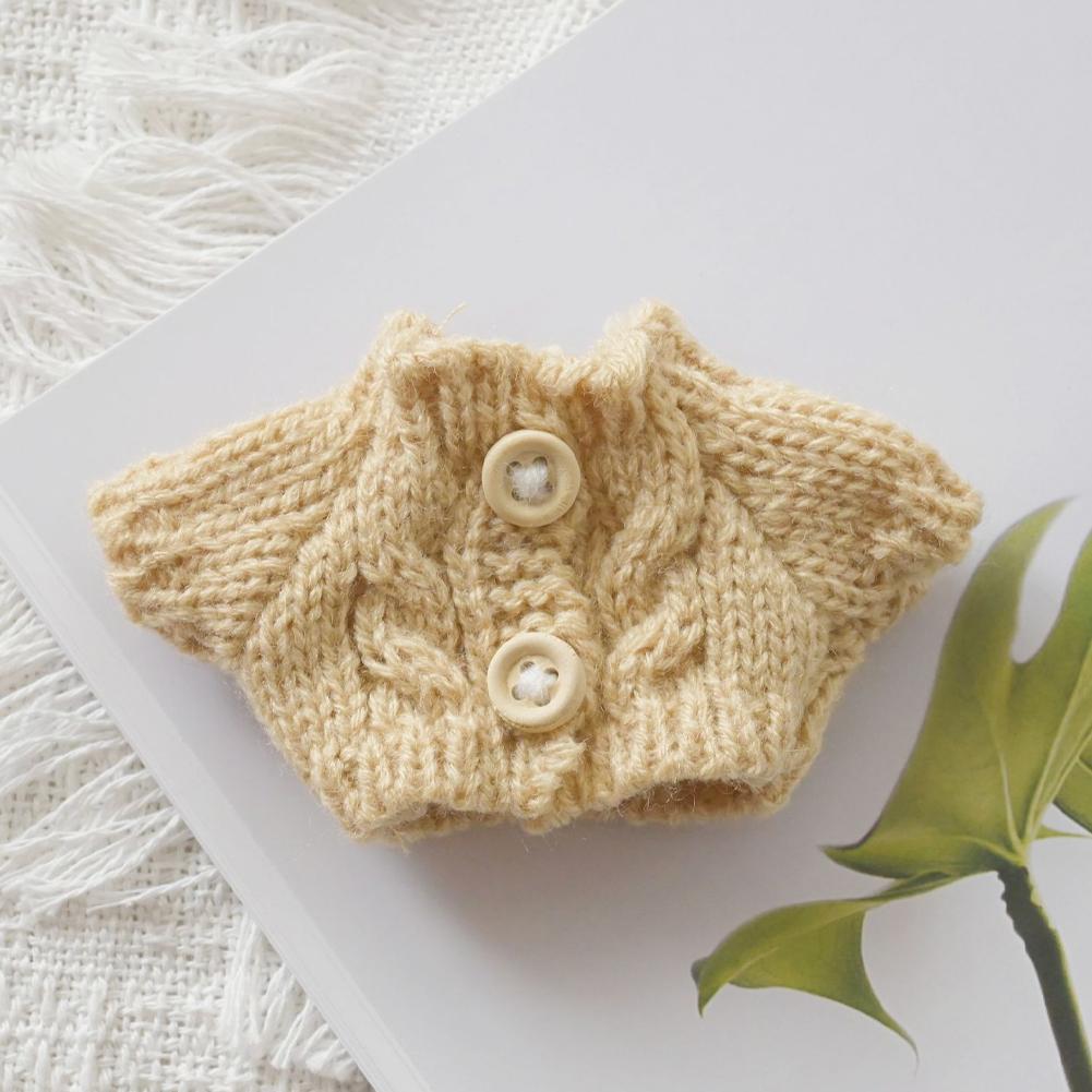 

Одяг для міні-ляльок, вбрання, аксесуари для Labubu, для ляльки-ельфа, в язаний різдвяний светр з косами, однотонний, з Сантою, одяг no doll