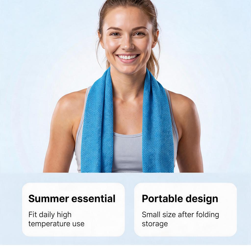 Towel for Neck, 3090 cm, Soft Breathable Microfiber, Ice Towel for Yoga, Sports, Running, Gym, Workout, Fitness