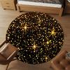 1 Stück Goldene Funkelnde Runde Stuhlmatte Teppich - Rutschfest, Bodenschutzmatte für Büro, Schlafzimmer, Heimdeko Weihnachtsgeschenk p0811189