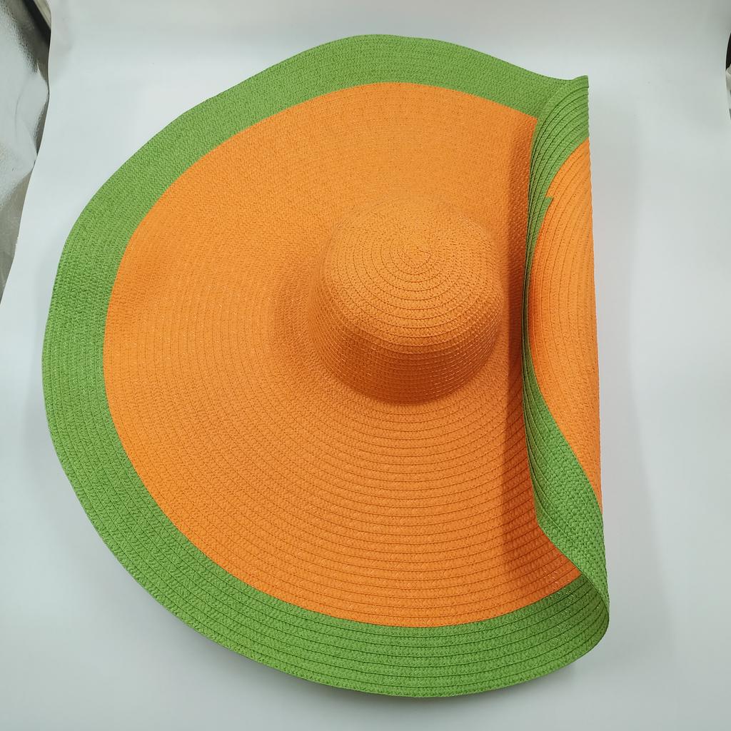 Designer empty top hat for woman big brim straw hat 3-layer fringed edge fashion retro outdoor vacation beach sun hat