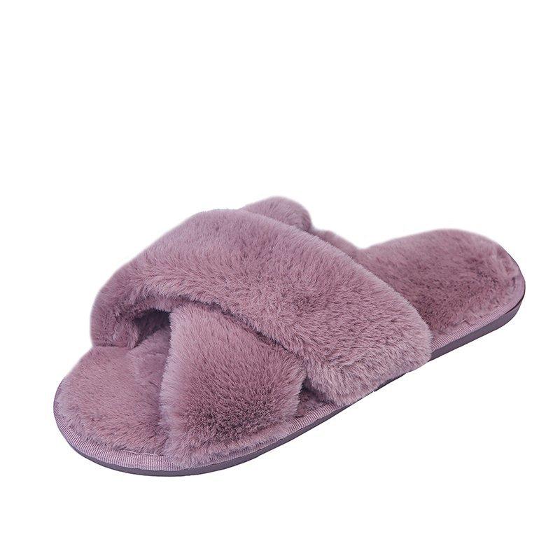 Mode Neue Damen Hausschuhe Offene Zehen Slip-on Flache Schuhe für Damen Indoor Bequem Mode Zuhause Baumwollschuhe Rutschfeste Plateauschuhe