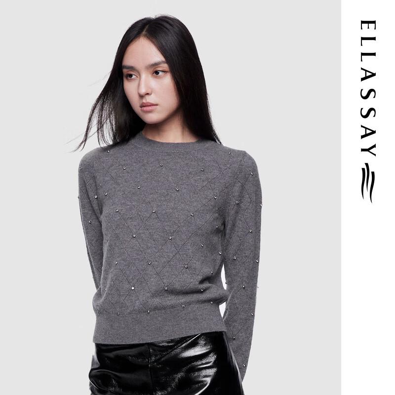 ELLASSAY Women's 2024 Winter Merino Wool Knit Sweater