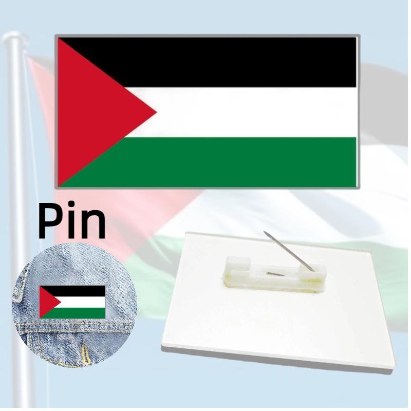 Gaza Palestine Flag Brooch Pin Acrylic Badge Clothes Accessories Gift Souvenir