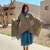 Travel large shawl women's imitation cashmere with double-sided cape geometric pattern fringe air-conditioning room cape summer