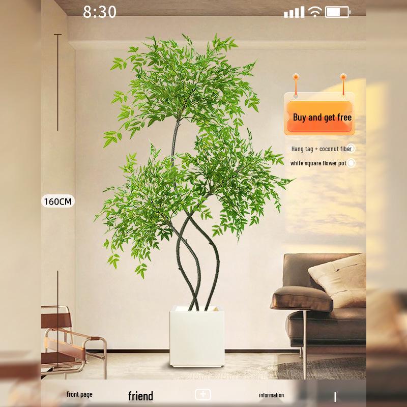 Nandina Luxury Artificial Tree - Indoor Floor Decoration & Bionic Green Plant Potted Ornament