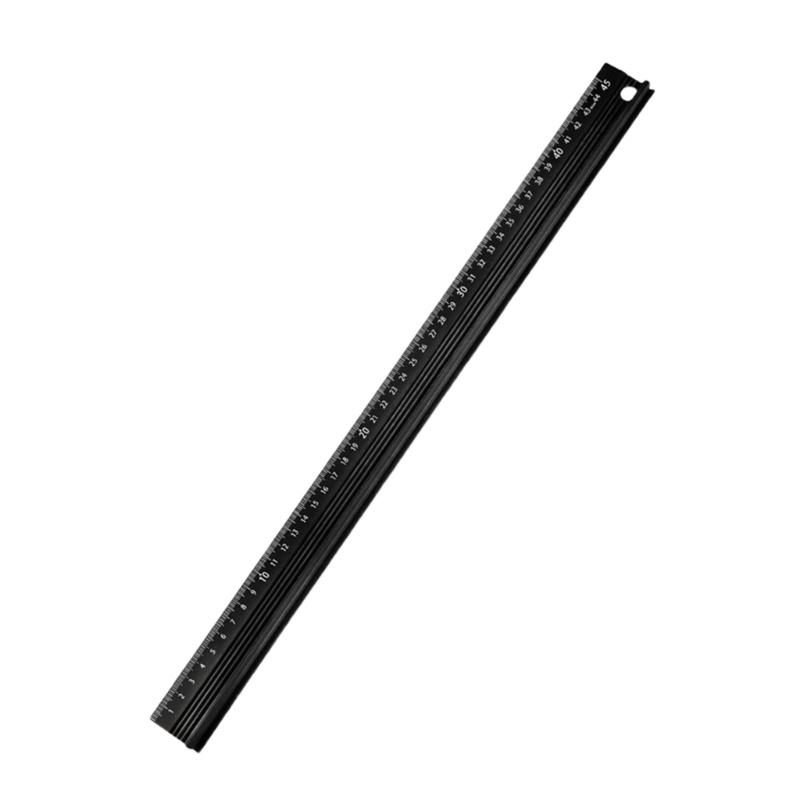 Strong Metal Ruler with Protective Edges Aluminum Straight Edges Ruler Ideal for Carpenter Designers & School Use
