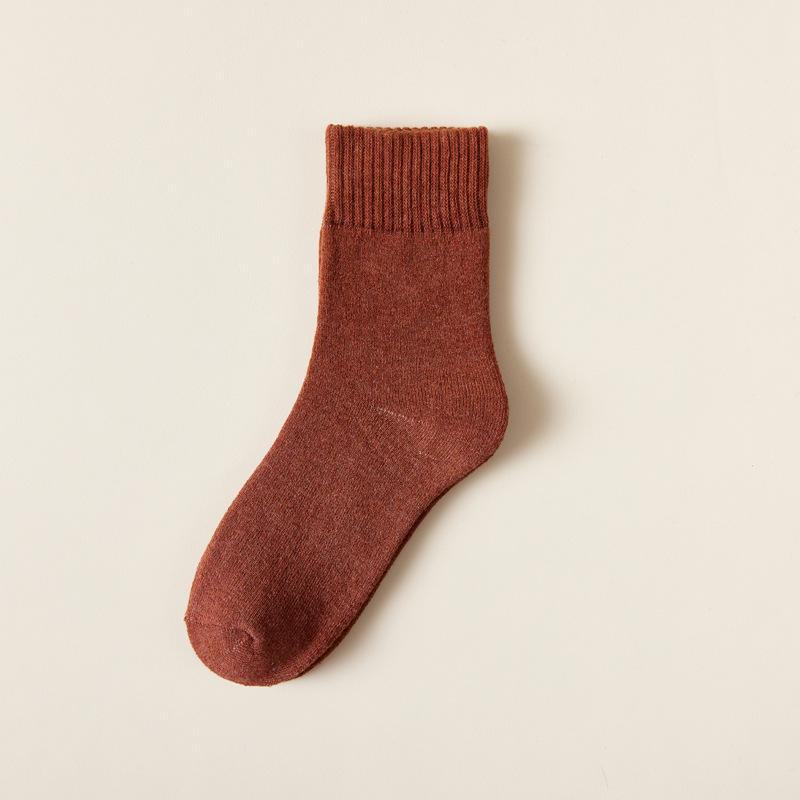 

Женские махровые носки средней длины из плюша — удобные, толстые, с бархатной подкладкой для осени/зимы One Size