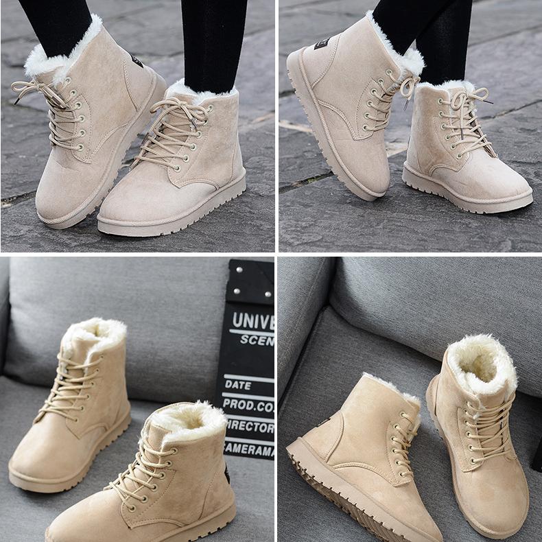 Bavlněné boty se silnými botami Martin Dámské Zimní Teplé Ležérní Bavlněné boty Krátké nohavice Dámské boty