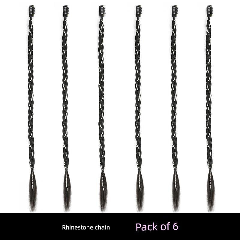 False Braids Children's Sexy Ponytail Cable Stitch Long Braid Hair Accessories Net Red Braid Buckle Dreadlocks Boxing Braid Modeling