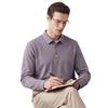 Men's Elastic Long-Sleeve Polo Shirt