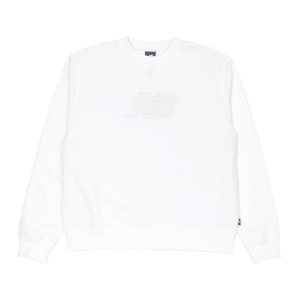 Sport Fleece Logo Crew Trainer WT [New Balance] (Fleece lining) (WT43526) Women's (White)