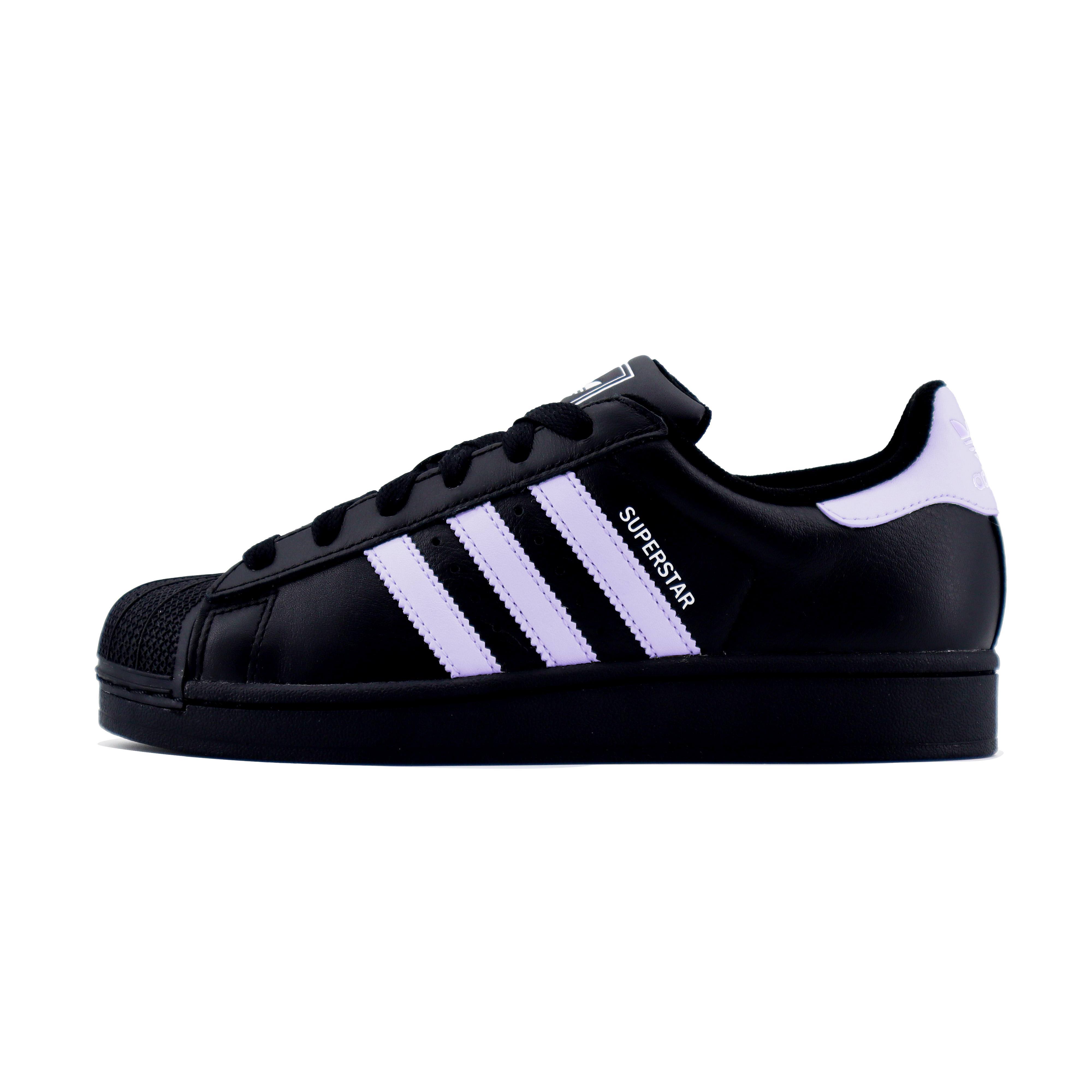 

Adidas Originals Superstar 2 Slip Resistant Abrasion Resistant Low top Skateboard Shoes Unisex Black Purple JI0079(Team1253-) 35⅔