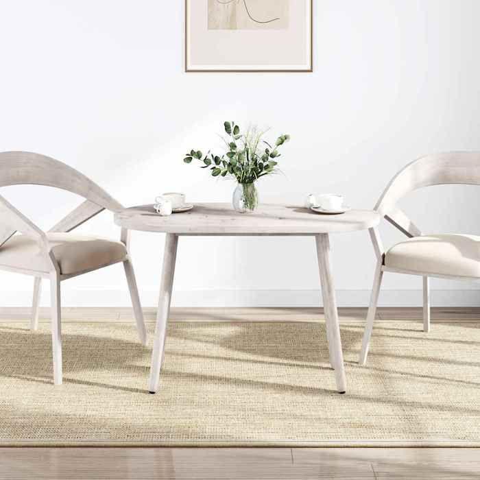 VidaXL Table Top White 110x55x2.5 Cm Solid Pine Wood Oval 824366