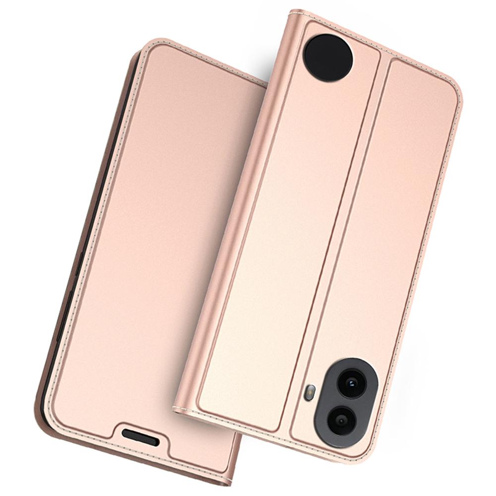 

Чехол для Nothing CMF Phone 1 из ПУ кожи, чехол для телефона с держателем для карт, подставкой, магнитной застежкой Rose Gold