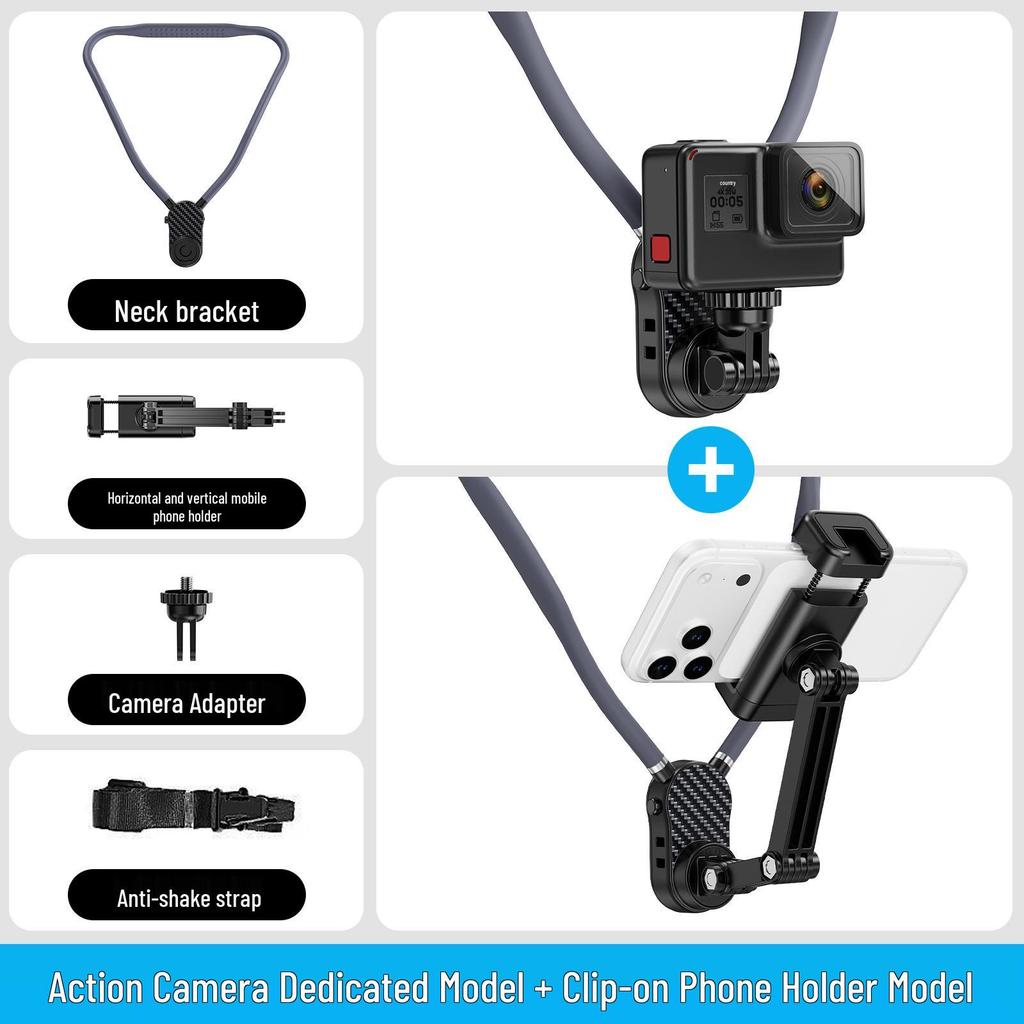 Magnetic Neck-Mount Camera & Phone Holder for Outdoor Sports