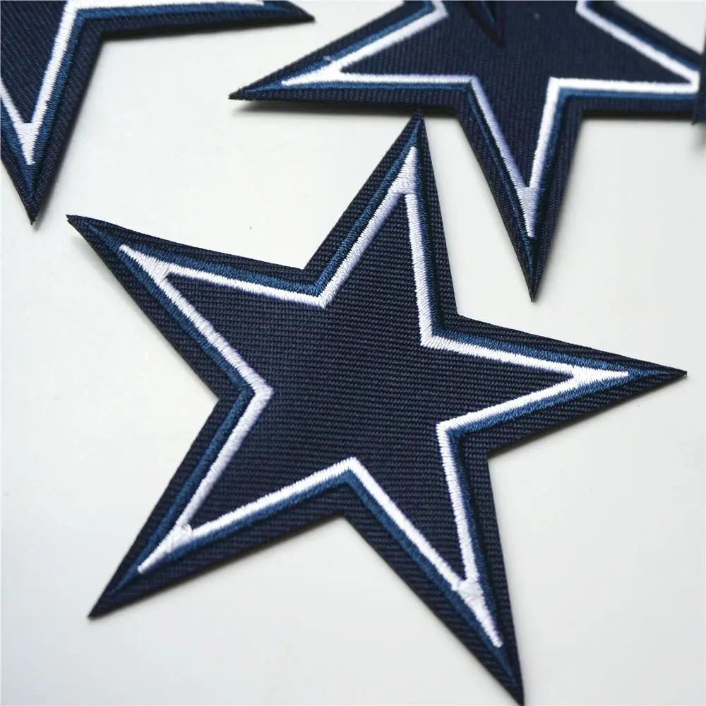 10Pcs Black Pentagram Embroidered Patches Applique Clothing Patch Decoration