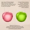 Apples Squeeze Toy with Leaf, Slow Rise Candy Stress Reliever, Soft TPR Fidget Ball for Adults, Clear Cute Fruit Shape Desk Gift