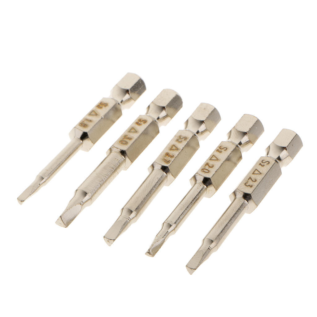 5 Stück Dreieckskopf Schraubendreher Bits Spitzen Set S2 Stahl 1/4" Sechskantschaft